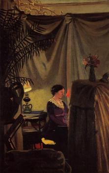 菲利尅斯 瓦洛東 Gabrielle Vallotton at the Piano 菲利尅斯 瓦洛東 Gabrielle Vallotton at the Piano